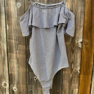 Bluenotes Striped Body Suit